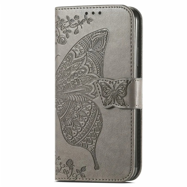 For TCL 40 XL Phone Case Butterfly Pattern Wallet PU Leather Flip Folio Cover