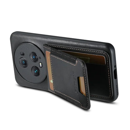 SUTENI H03 For Honor Magic5 Pro Case Leather+TPU Shockproof Shell with Card Holder
