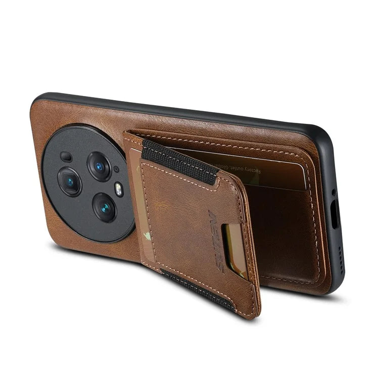 SUTENI H03 For Honor Magic5 Pro Case Leather+TPU Shockproof Shell with Card Holder