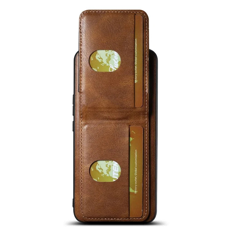 SUTENI H03 For Honor Magic5 Pro Case Leather+TPU Shockproof Shell with Card Holder