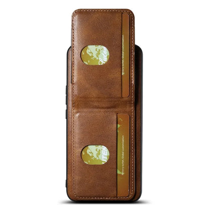 SUTENI H03 For Honor Magic5 Pro Case Leather+TPU Shockproof Shell with Card Holder