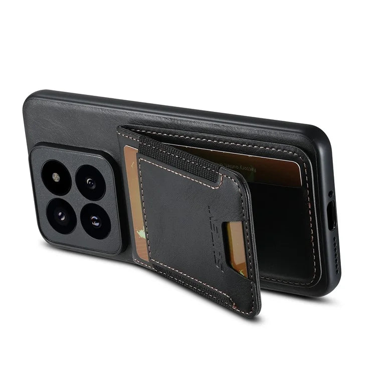 SUTENI H03 For Xiaomi 14 Pro Case Card Holder Waxy Texture Phone Cover