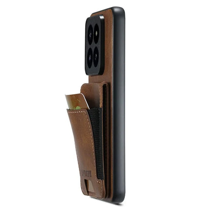 SUTENI H03 For Xiaomi 14 Pro Case Card Holder Waxy Texture Phone Cover