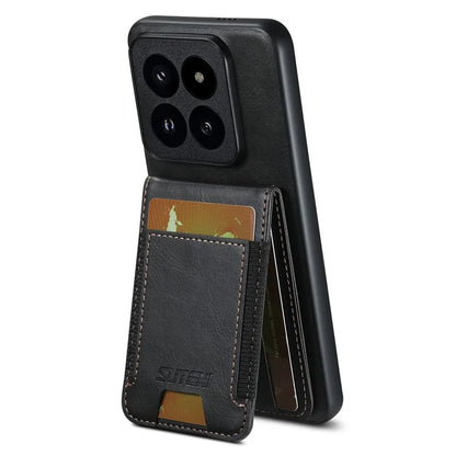 SUTENI H03 For Xiaomi 14 Case with Card Holder Slot Shockproof Kickstand Phone Cover