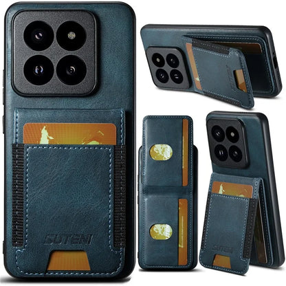 SUTENI H03 For Xiaomi 14 Case with Card Holder Slot Shockproof Kickstand Phone Cover