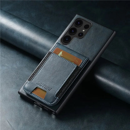SUTENI H03 For Samsung Galaxy S22 Ultra 5G Case Card Holder Magnetic Adsorption Protective Cover