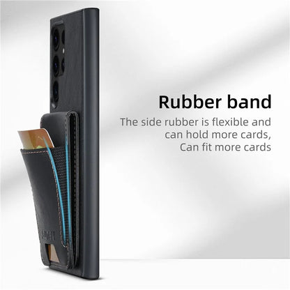 SUTENI H03 For Samsung Galaxy S22 Ultra 5G Case Card Holder Magnetic Adsorption Protective Cover