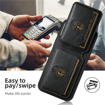 SUTENI H03 For iPhone 13 Pro Max Case PU Leather Waxy Texture Kickstand Phone Cover