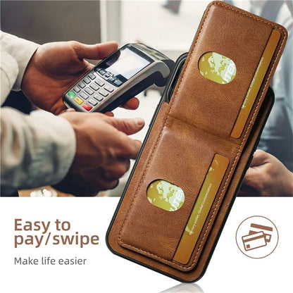 SUTENI H03 For iPhone 13 Pro Max Case PU Leather Waxy Texture Kickstand Phone Cover