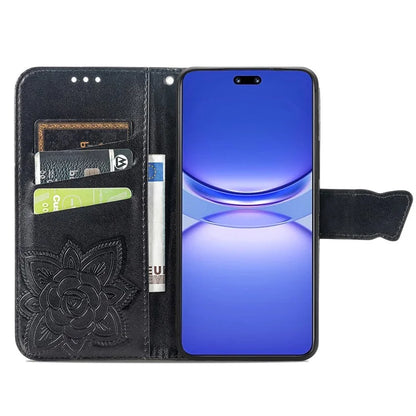 For Huawei nova 12 Pro 5G Case Leather Card Slots Phone Cover Butterfly Pattern