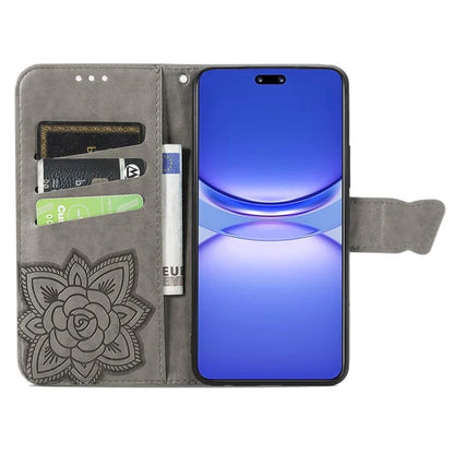 For Huawei nova 12 Pro 5G Case Leather Card Slots Phone Cover Butterfly Pattern