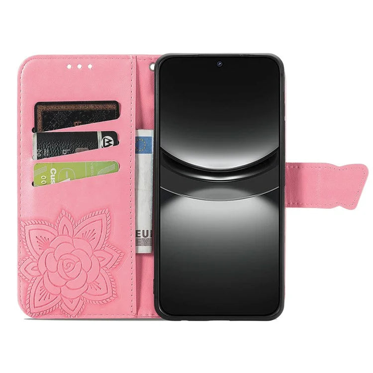 For Huawei nova 12 5G Case Butterfly Pattern Imprinted Phone Cover with Hand Strap