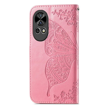 For Huawei nova 12 5G Case Butterfly Pattern Imprinted Phone Cover with Hand Strap