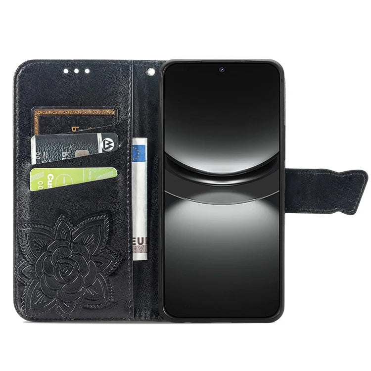 For Huawei nova 12 5G Case Butterfly Pattern Imprinted Phone Cover with Hand Strap