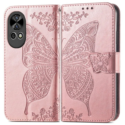For Huawei nova 12 5G Case Butterfly Pattern Imprinted Phone Cover with Hand Strap
