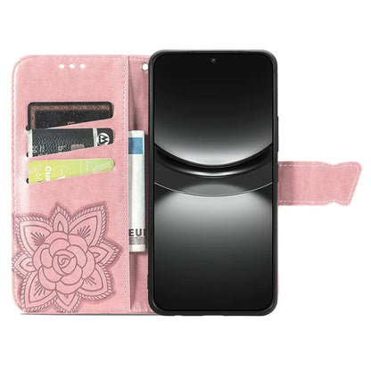 For Huawei nova 12 5G Case Butterfly Pattern Imprinted Phone Cover with Hand Strap