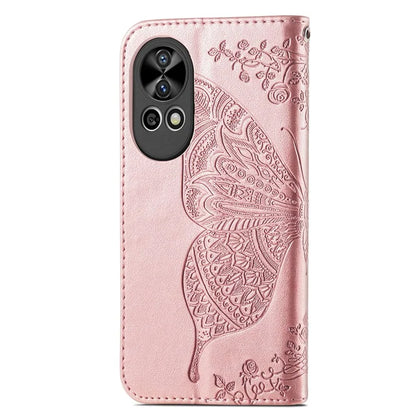 For Huawei nova 12 5G Case Butterfly Pattern Imprinted Phone Cover with Hand Strap