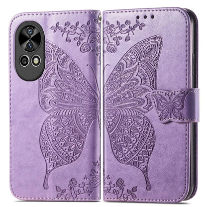 For Huawei nova 12 5G Case Butterfly Pattern Imprinted Phone Cover with Hand Strap