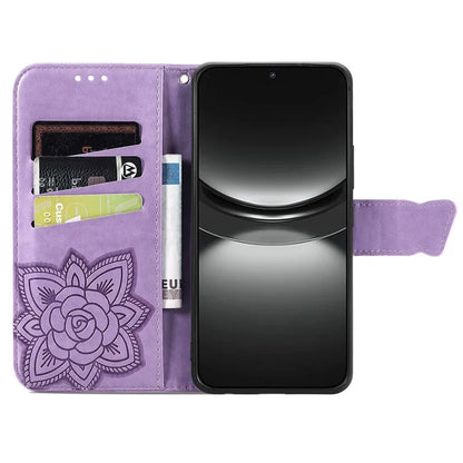 For Huawei nova 12 5G Case Butterfly Pattern Imprinted Phone Cover with Hand Strap