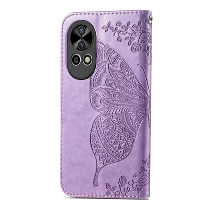 For Huawei nova 12 5G Case Butterfly Pattern Imprinted Phone Cover with Hand Strap