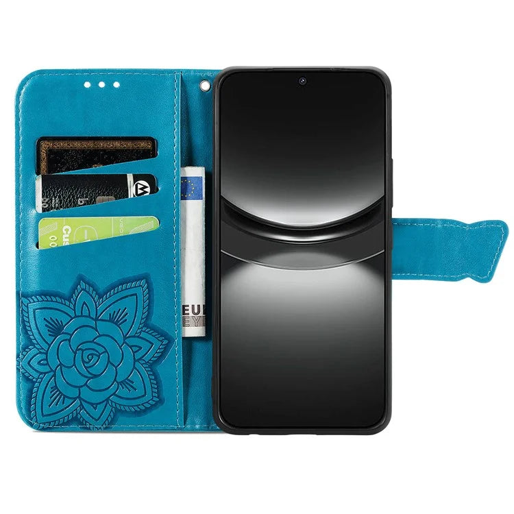 For Huawei nova 12 5G Case Butterfly Pattern Imprinted Phone Cover with Hand Strap