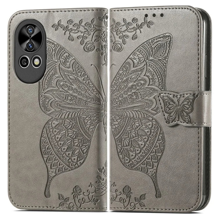 For Huawei nova 12 5G Case Butterfly Pattern Imprinted Phone Cover with Hand Strap