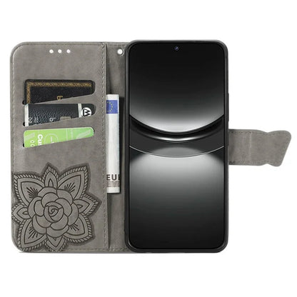 For Huawei nova 12 5G Case Butterfly Pattern Imprinted Phone Cover with Hand Strap