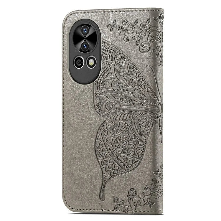 For Huawei nova 12 5G Case Butterfly Pattern Imprinted Phone Cover with Hand Strap