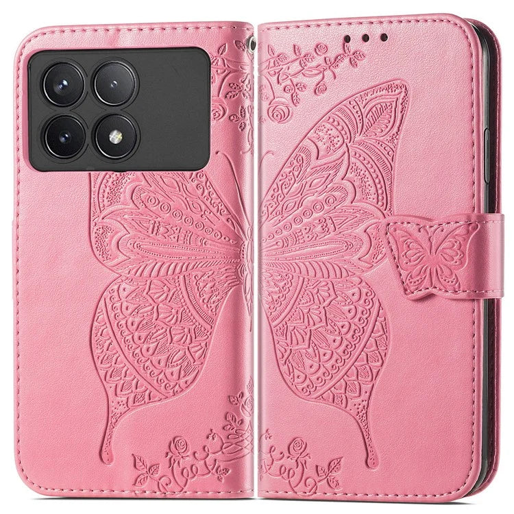 For Xiaomi Redmi K70 5G / K70 Pro 5G Case Butterfly Pattern Stand Anti-scratch Phone Cover