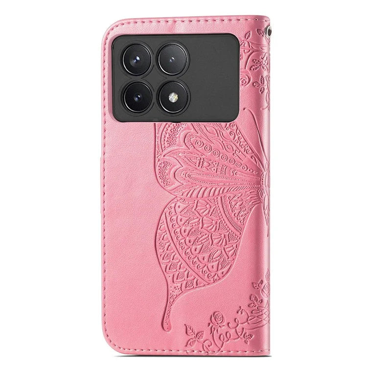 For Xiaomi Redmi K70 5G / K70 Pro 5G Case Butterfly Pattern Stand Anti-scratch Phone Cover