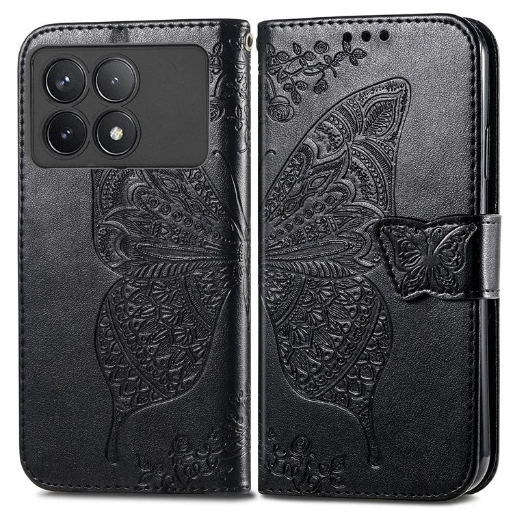 For Xiaomi Redmi K70 5G / K70 Pro 5G Case Butterfly Pattern Stand Anti-scratch Phone Cover