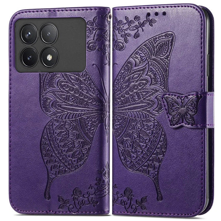 For Xiaomi Redmi K70 5G / K70 Pro 5G Case Butterfly Pattern Stand Anti-scratch Phone Cover