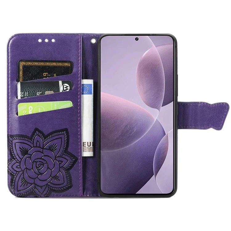 For Xiaomi Redmi K70 5G / K70 Pro 5G Case Butterfly Pattern Stand Anti-scratch Phone Cover