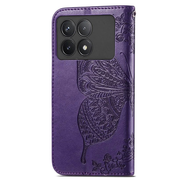 For Xiaomi Redmi K70 5G / K70 Pro 5G Case Butterfly Pattern Stand Anti-scratch Phone Cover
