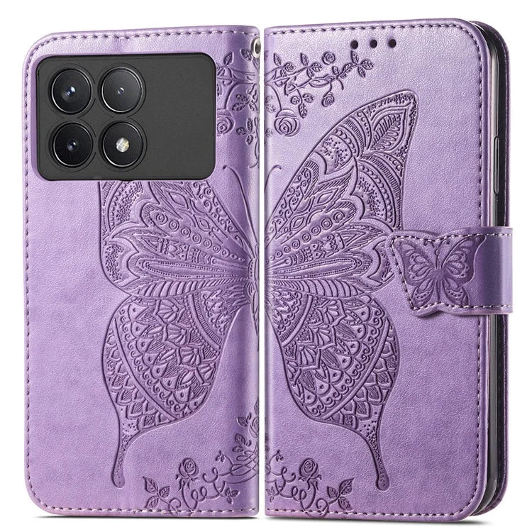 For Xiaomi Redmi K70 5G / K70 Pro 5G Case Butterfly Pattern Stand Anti-scratch Phone Cover