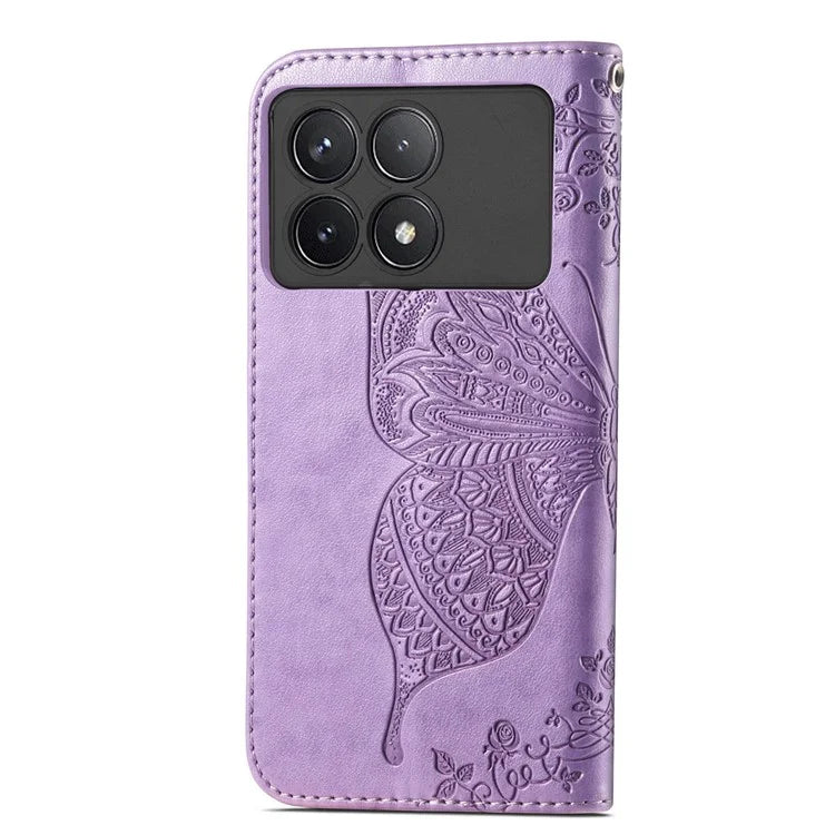 For Xiaomi Redmi K70 5G / K70 Pro 5G Case Butterfly Pattern Stand Anti-scratch Phone Cover