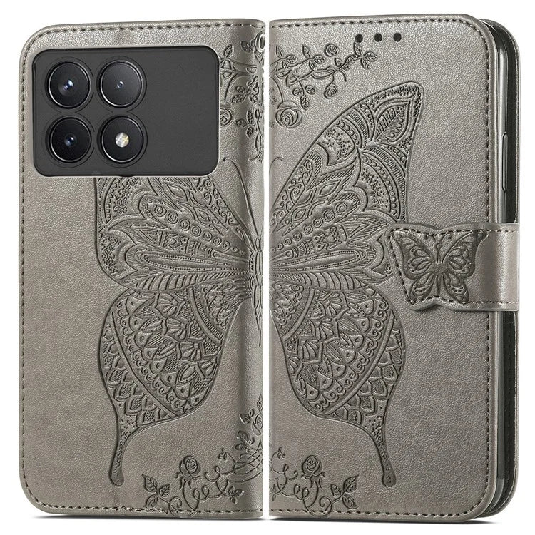 For Xiaomi Redmi K70 5G / K70 Pro 5G Case Butterfly Pattern Stand Anti-scratch Phone Cover