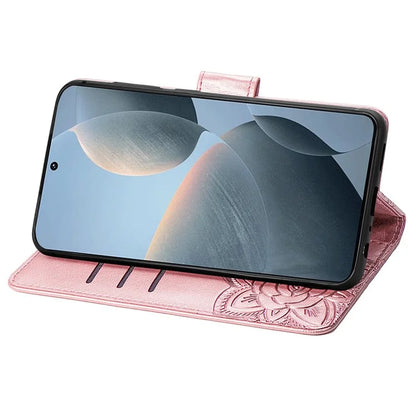For Xiaomi Redmi K70E 5G / Poco X6 Pro 5G Phone Case Butterfly Pattern Folio Stand View Cover