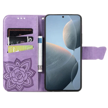 For Xiaomi Redmi K70E 5G / Poco X6 Pro 5G Phone Case Butterfly Pattern Folio Stand View Cover