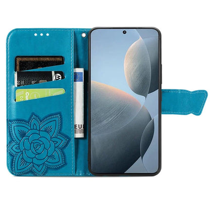For Xiaomi Redmi K70E 5G / Poco X6 Pro 5G Phone Case Butterfly Pattern Folio Stand View Cover