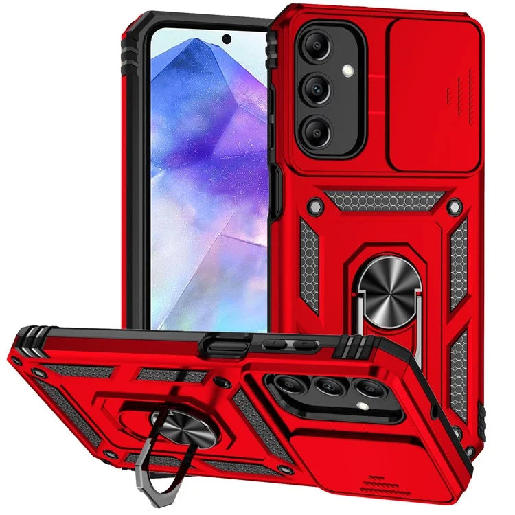 For Samsung Galaxy A55 5G Case Combo PC+TPU Kickstand Anti-Drop Phone Cover