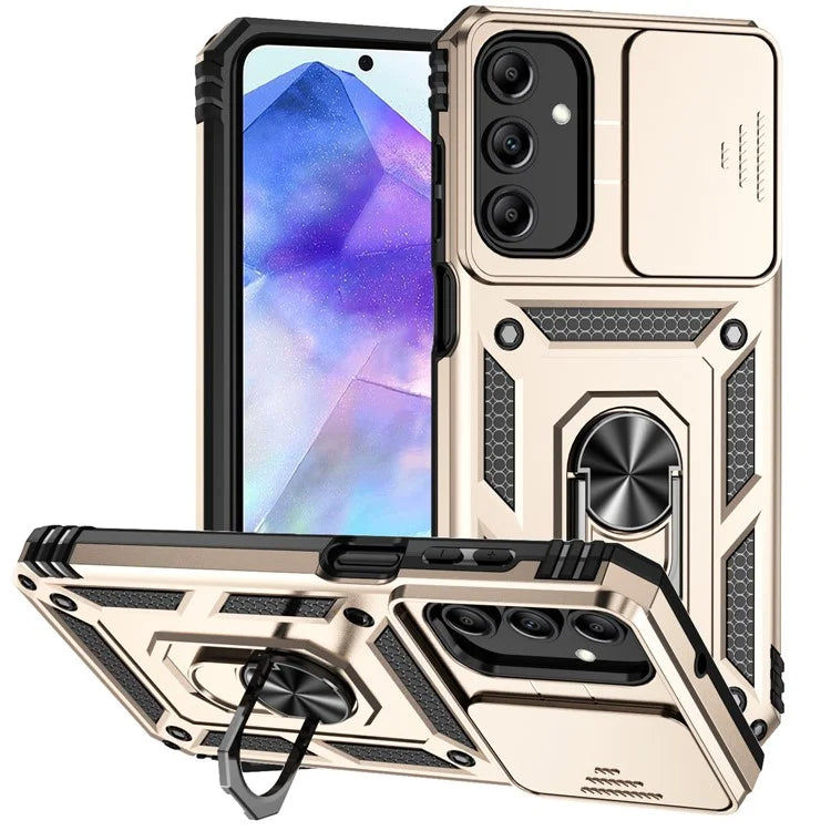 For Samsung Galaxy A55 5G Case Combo PC+TPU Kickstand Anti-Drop Phone Cover