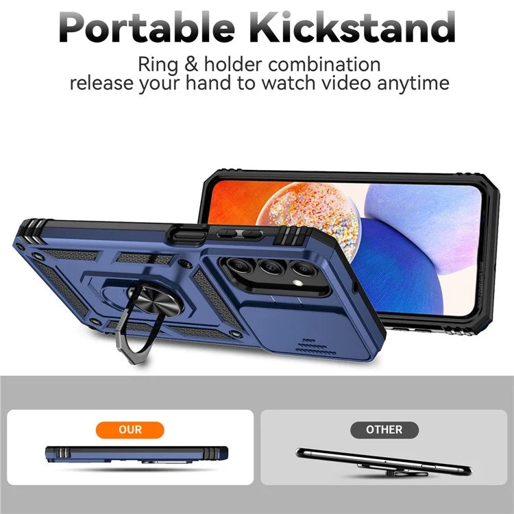 For Samsung Galaxy A55 5G Case Combo PC+TPU Kickstand Anti-Drop Phone Cover