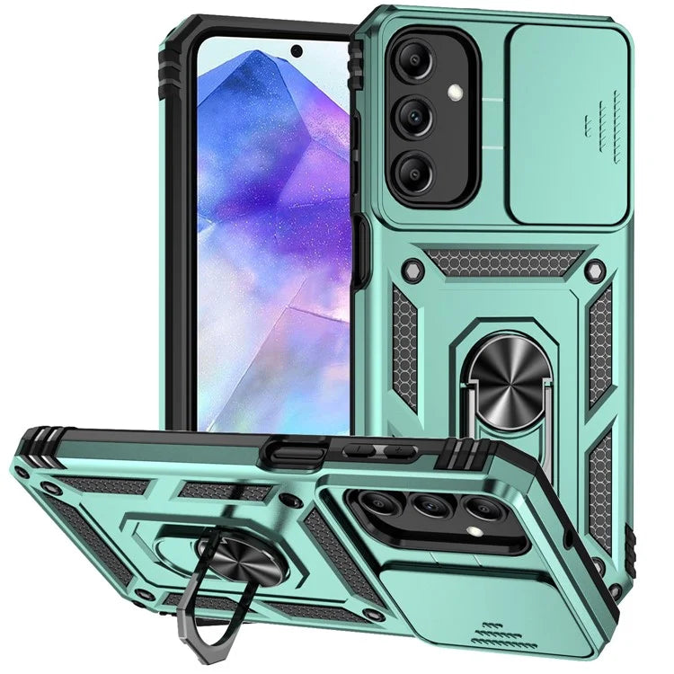 For Samsung Galaxy A55 5G Case Combo PC+TPU Kickstand Anti-Drop Phone Cover
