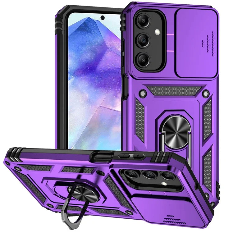 For Samsung Galaxy A55 5G Case Combo PC+TPU Kickstand Anti-Drop Phone Cover