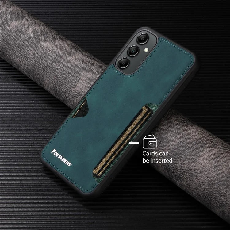 FORWENW F5 Series For Samsung Galaxy A15 5G Mobile Phone Case Leather+TPU Cover with Card Holder