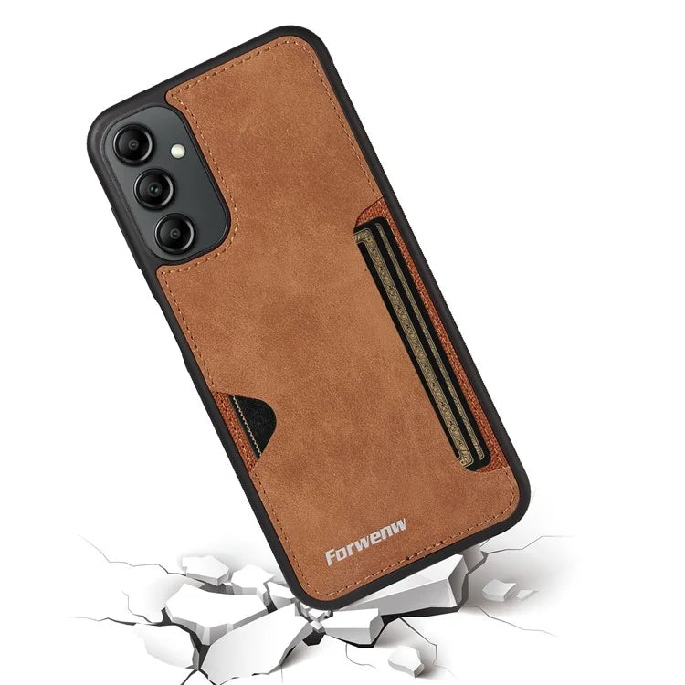 FORWENW F5 Series For Samsung Galaxy A15 5G Mobile Phone Case Leather+TPU Cover with Card Holder