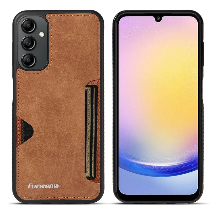 FORWENW F5 Series For Samsung Galaxy A15 5G Mobile Phone Case Leather+TPU Cover with Card Holder