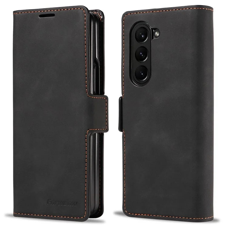 FORWENW Fantasy Series for Samsung Galaxy Z Fold5 5G Magnetic Phone Case Skin-touch Leather Cover