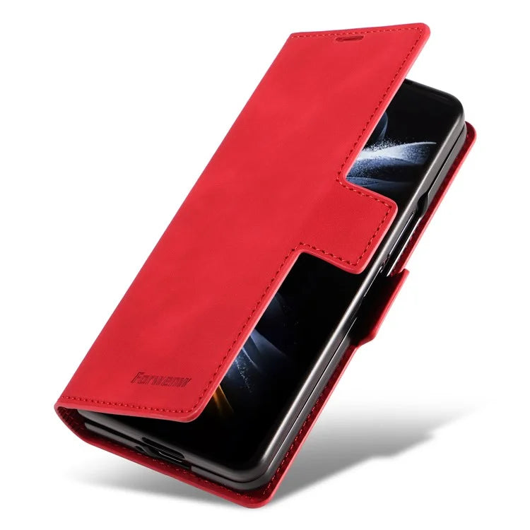 FORWENW Fantasy Series for Samsung Galaxy Z Fold5 5G Magnetic Phone Case Skin-touch Leather Cover